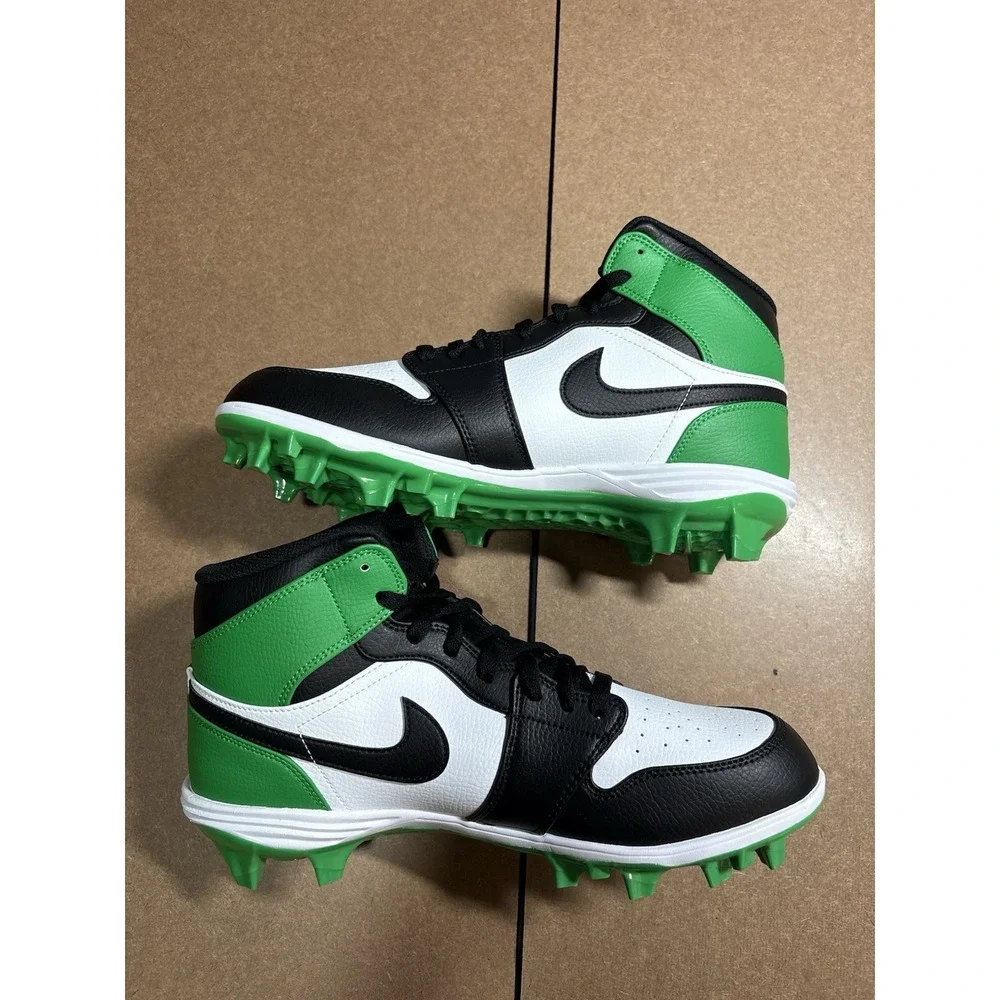 Size 11 - Jordan 1 Mid TD Football Cleats Lucky Green FJ6805-003